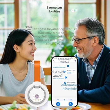 T9 intelligens Bluetoothos nyelvi fordító – ötvözet test, 30 g, 5–10 m hatótávolság