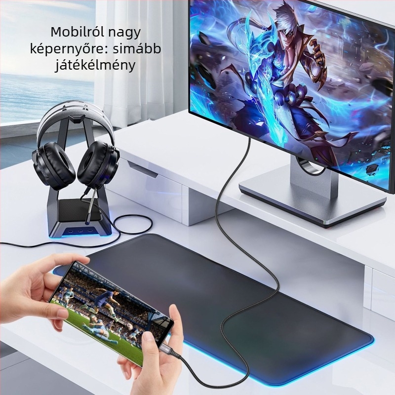 Type-C–to–Type-C USB 3.2 adatkábbel 20Gbps átvitellel, 100W PD gyorstöltés, kiváló teljesítményű chip