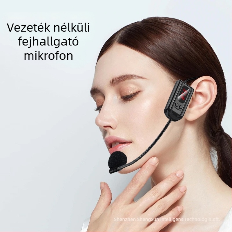 Vezeték nélküli fejhallgató mikrofon F08 beépített 1200-2000 mAh akkumulátorral, frekvenciasáv 60 Hz–15 kHz, SNR ≥75 dB, üzemidő 8–12 óra