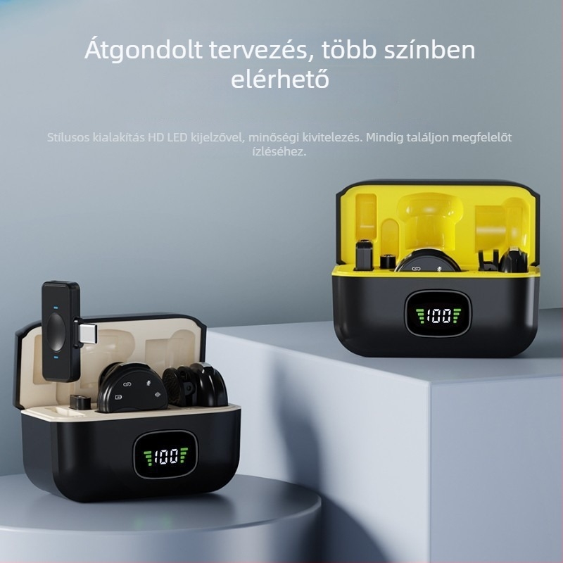 Q80 vezetékes lavalier mikrofon mágneses klippel — Condenser/Dinamikus, 100 Hz–20 kHz, SNR ≥70 dB, beépített 100–300 mAh akkumulátor, 3–6 h, plug-in kamerákhoz és interjúkhoz