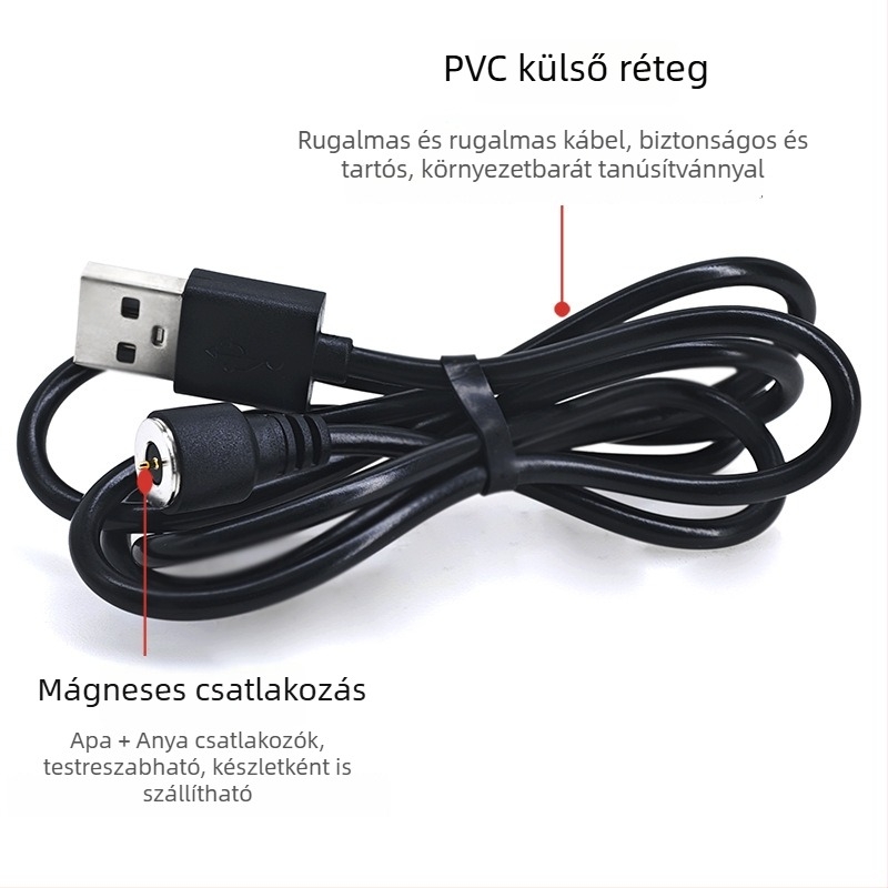 10 mm mágneses töltőkábel pogo-pin csatlakozókkal, férfi és női, okoseszközökhöz