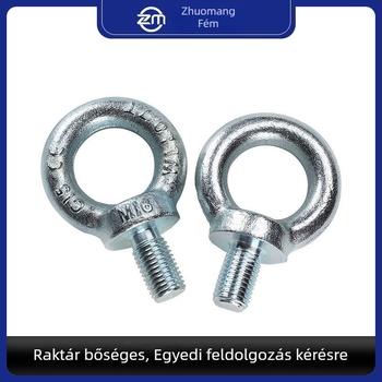 Hosszított galvanizált emelő szemcsavar, szénacél GB825, 4.8 osztály