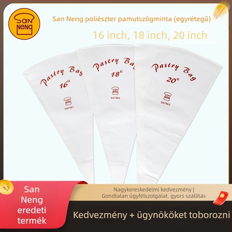 Three Energy SN7961 pamut díszítő zsák sütéshez és díszítéshez – újrafelhasználható