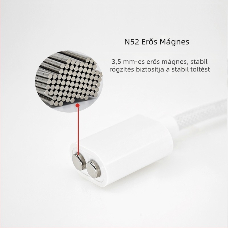 Személyre szabott Type-C mágneses töltőkábel N52 erős mágnessel