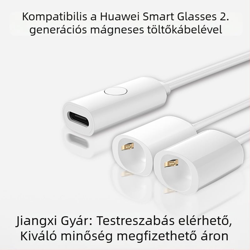 Huawei szemüveghez mágneses töltőkábel, második generáció, kettős kimenetű mágneses töltőkábel