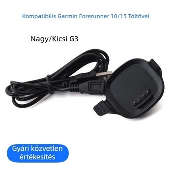 Töltő és töltőállvány Garmin Forerunner 10/15-höz – YD márka, Forerunner 10/15 modell, Engedélyezett magánmárka