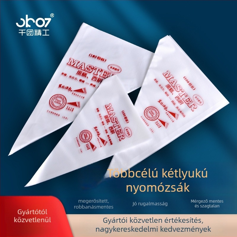 Dekoráló tasak EVA, élelmiszer-biztonságú, 100 db/csomag, DIY díszítéshez, babaételek és tejszín krém használatra — Qiantuan Seiko
