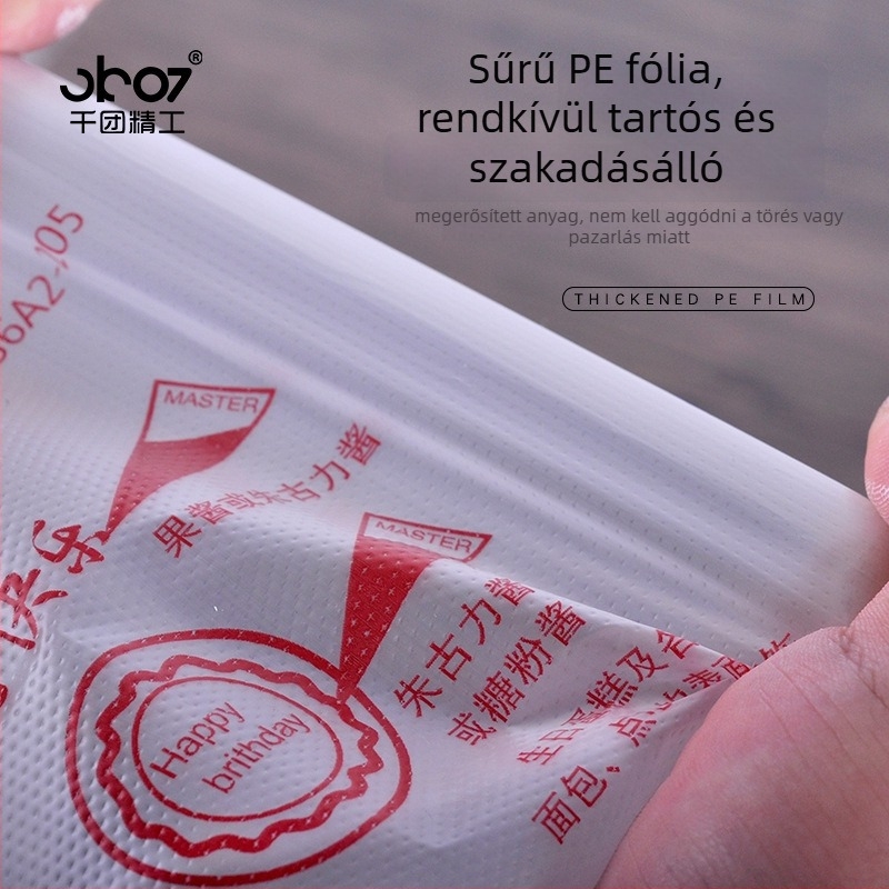 Dekoráló tasak EVA, élelmiszer-biztonságú, 100 db/csomag, DIY díszítéshez, babaételek és tejszín krém használatra — Qiantuan Seiko