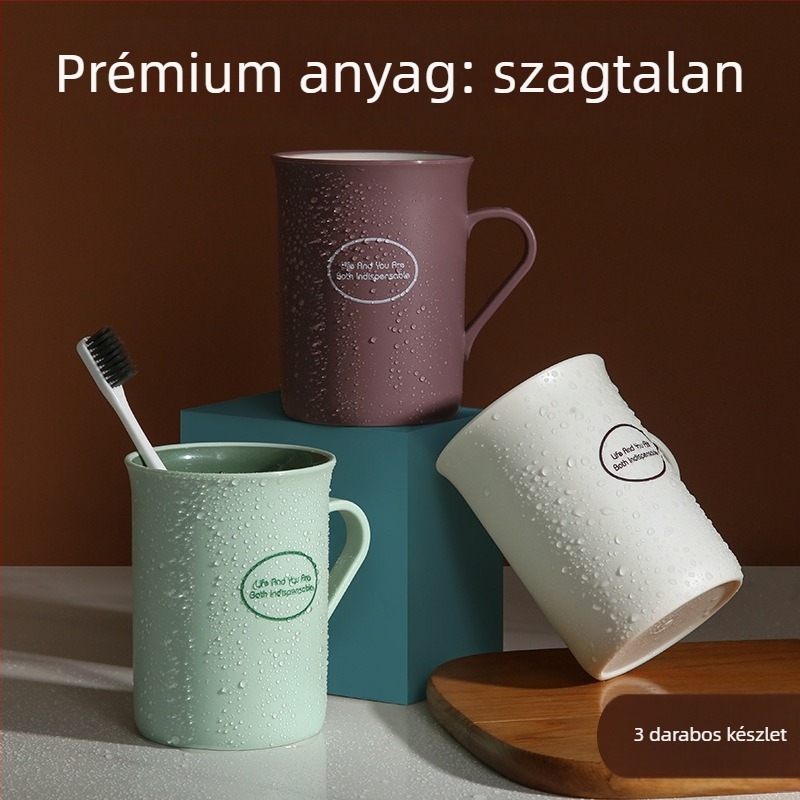 Műanyag fogkefés pohár szájvízhez