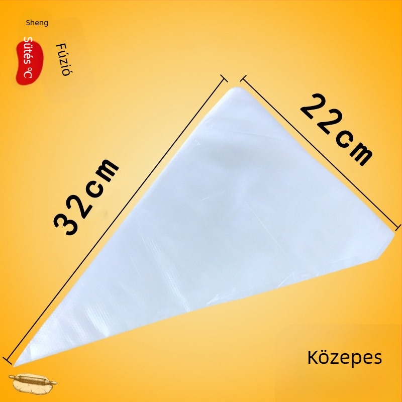 PE műanyag díszítő tasak, egyszer használatos, egyszínű, felirat nélküli, krém és bébiételhez, csomagolás kb. 100 darab, élelmiszer minőség