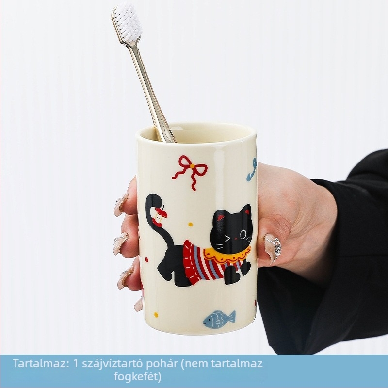 Yakult kerámia szájöblítő pohár, termékkód 56418, testreszabás elérhető, bevezetés 2025 tavasz