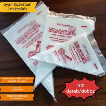 Egyszer használatos díszítő tasak bébiélelmiszer minőségű HDPE anyagból DIY tortadíszítéshez (háromszög alakú)