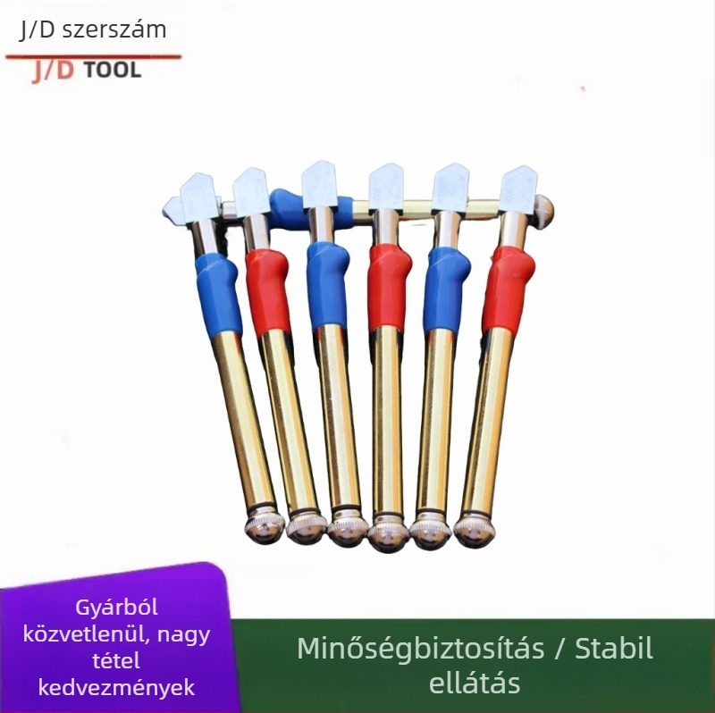 Üvegvágó, Jianda márkájú, Red Box Glass Cutter modell, 3-12-es tartomány