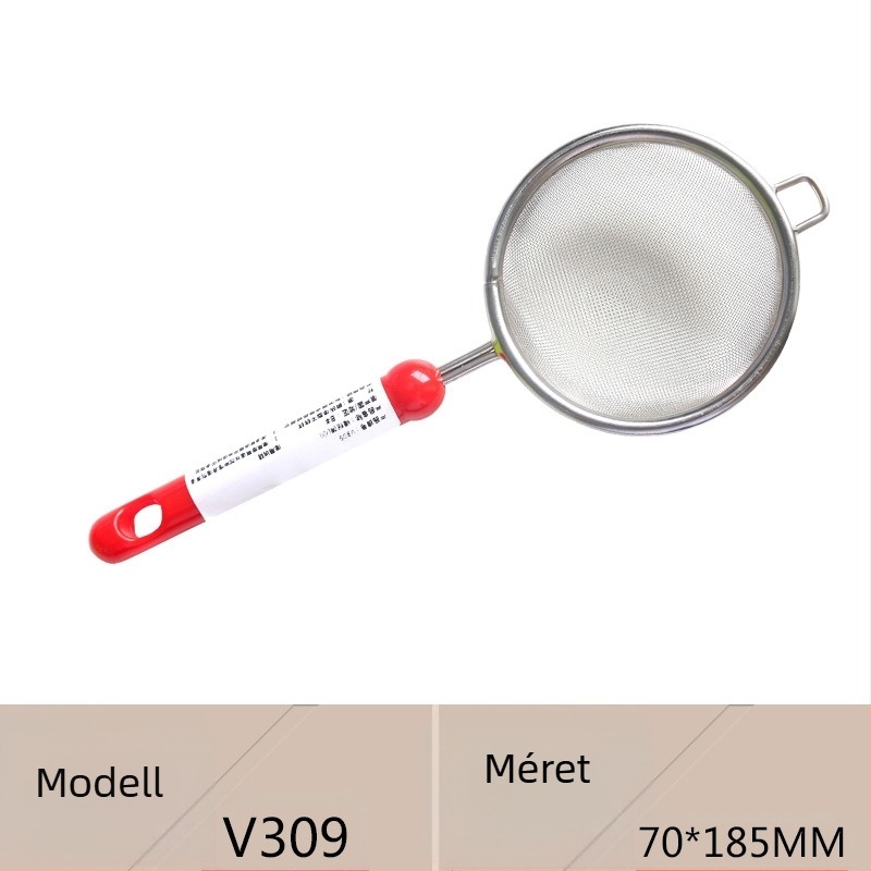 Three functions márkájú porcukor-szita, modellek V309/V310/V311, rozsdamentes acél, kézi használathoz, sütéshez