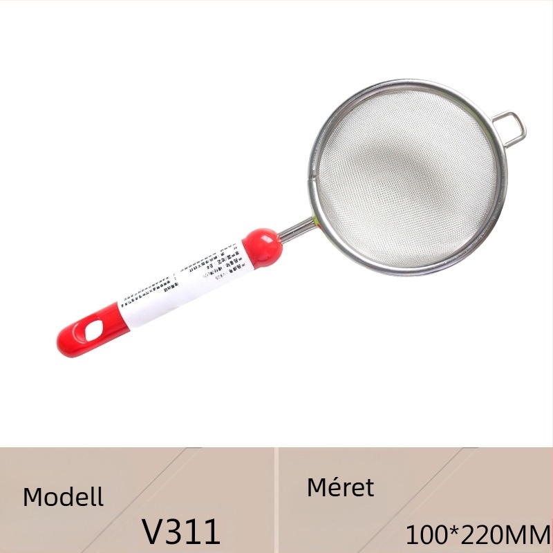 Three functions márkájú porcukor-szita, modellek V309/V310/V311, rozsdamentes acél, kézi használathoz, sütéshez