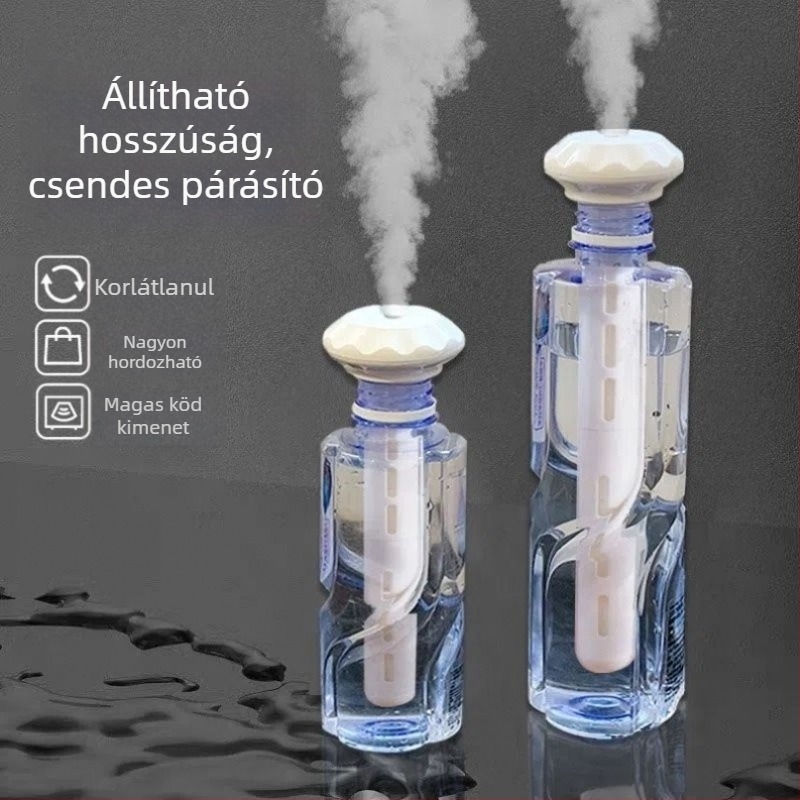 Párásító otthonra és autóba, csendes működés, 10 literes tartály, 3 párásító kimenet, mechanikus üzemmód, rozsdamentes acél, akkumulátoros áramellátás, alkalmas akár 60 m²-ig, ≤36 V