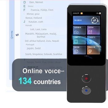 Offline beszédfordító arab nyelvhez, 135 nyelvű tolmács tollal, Android, Bluetooth, modell T9PRO
