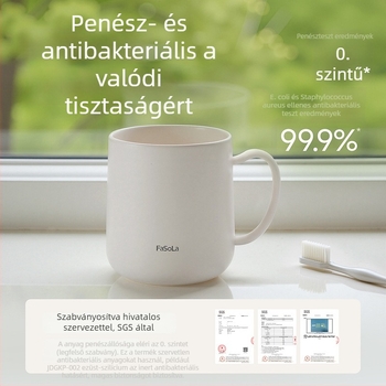 FaSoLa fogkefés pohár, élelmiszer-klassz, penészmentes és antibakteriális, PP anyag, modell Yf-427, otthoni használatra