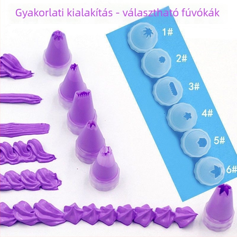 Strength factory – 6 különböző virág alakú krémnyomó fej tortadekorációhoz
