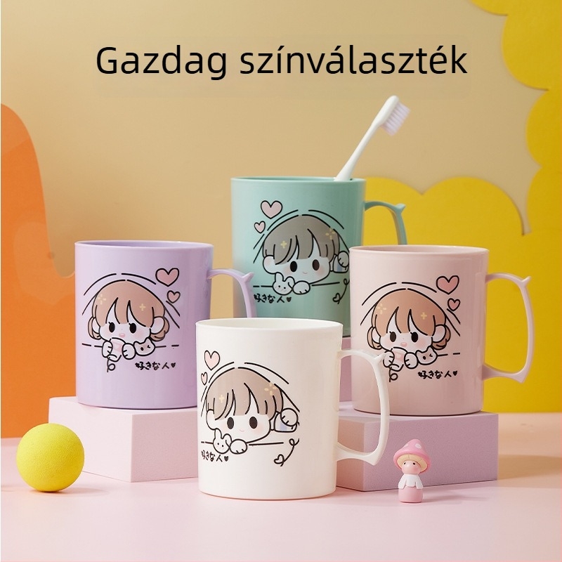 Fogkefe pohár, aranyos dizájn, PP anyag, 120 darabos csomag, logónyomtatás elérhető, személyre szabható