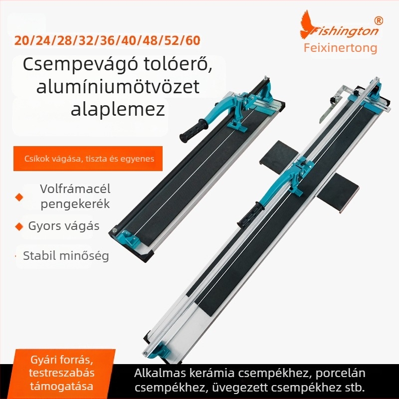 Kézi csempevágó – nyomókés típusú, hordozható járólapvágó üvegcsempékre