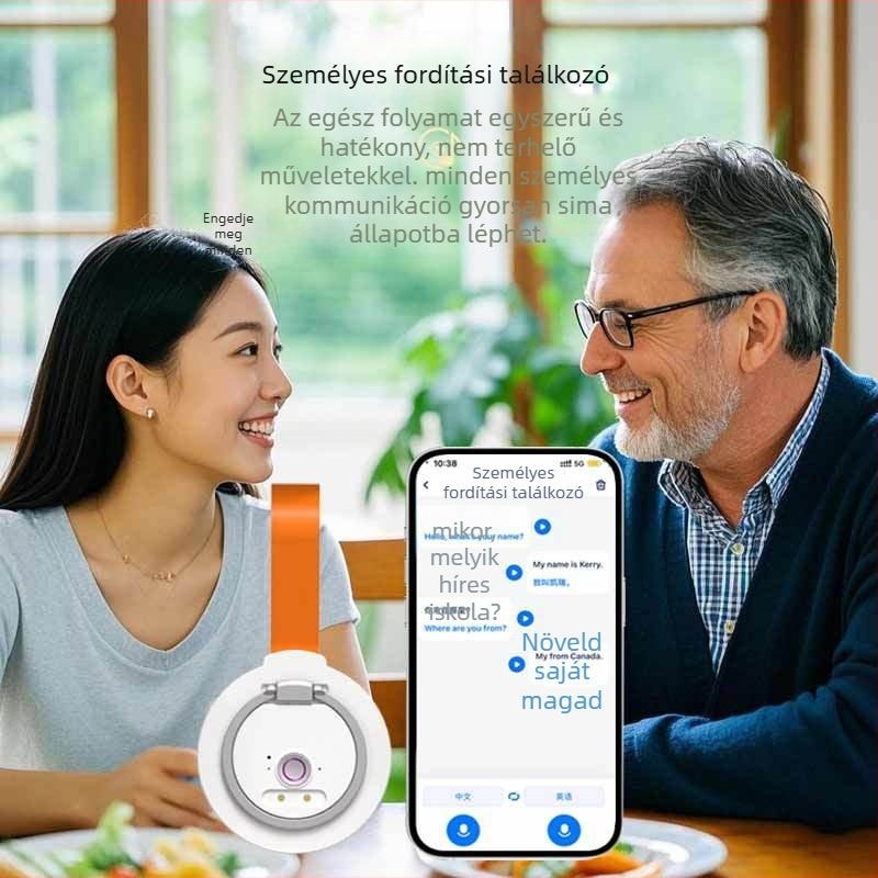 Qin shi T9 okos beszédfordító utazáshoz – Bluetooth, 5–10 m hatótávolság, ötvözetes test, 30 g, OEM logó nyomtatás