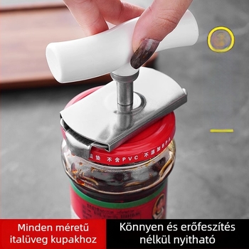 Konzervnyitó, rozsdamentes acél, multifunkcionális üveg- és doboznyitó