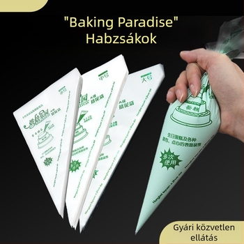 Eldobható tortadíszítő zsák – vastag falú, élelmiszer-minőségű, nagy és közepes méret