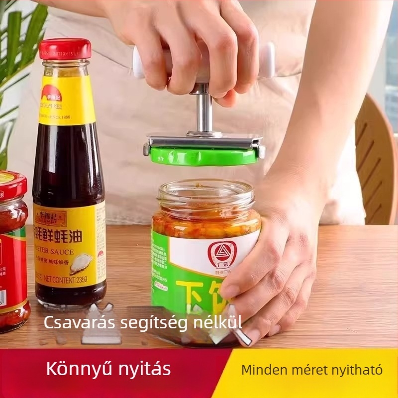 Rozsdamentes acélból készült többfunkciós nyitó palackokhoz, konzervhez és üvegkupakokhoz