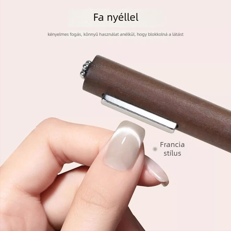 Macska-szem manikűr mágneses eszköz — háromfunkciós, fémből készült, kockás mintázat
