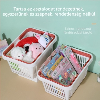 Kézi műanyag zuhanykosár, modell 01, modern minimál stílus (PP, Modell 01, modern minimál stílus, tárolókosár, 2024)