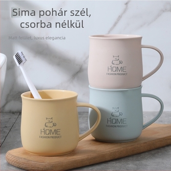 Otthoni használatra készült fogkefés és szájöblítő pohár – műanyag, márka Other, nyomtatott logó OK, importált: Nem