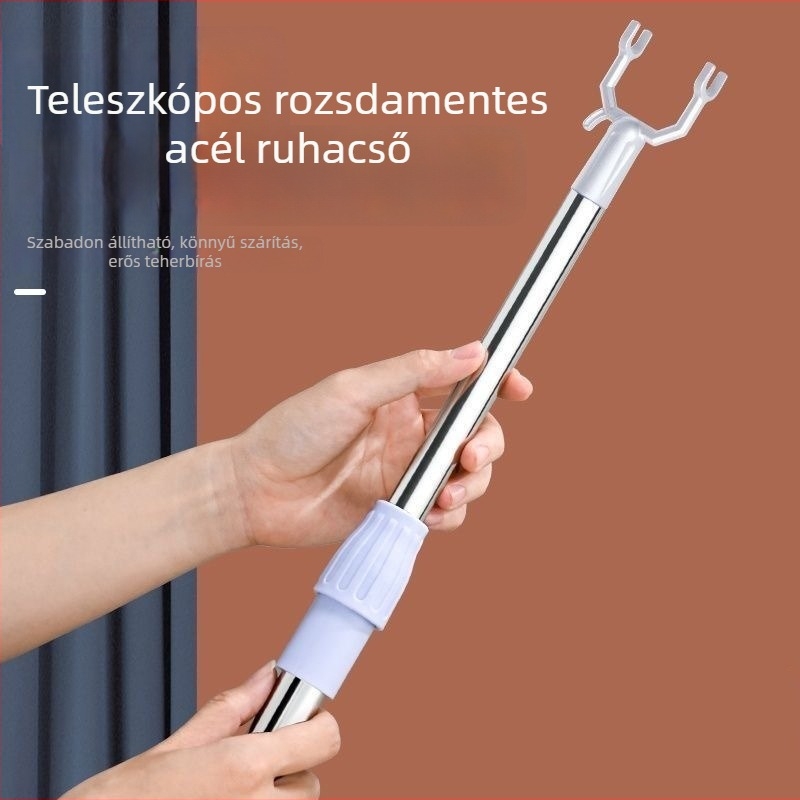 Kinyúló ruhaszárító rúd rozsdamentes acélból – erkélyre, modern dizájn, 2013 téli kiadás
