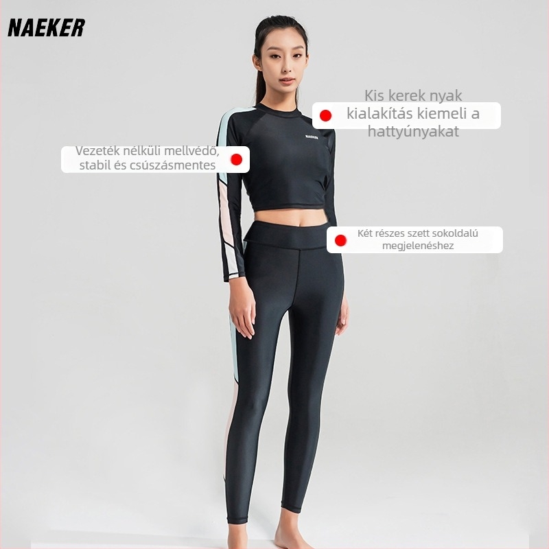 NAEKER Női szörfruha – UV védelem, egyrészes felsőrész, kémiai rostból készült anyag, alkalmas búvárkodáshoz