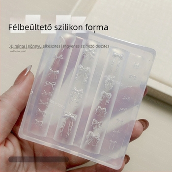Gél manikűr szilikon forma – masni alakú, 3D DIY ékszerforma körmöknek, 45,3 g