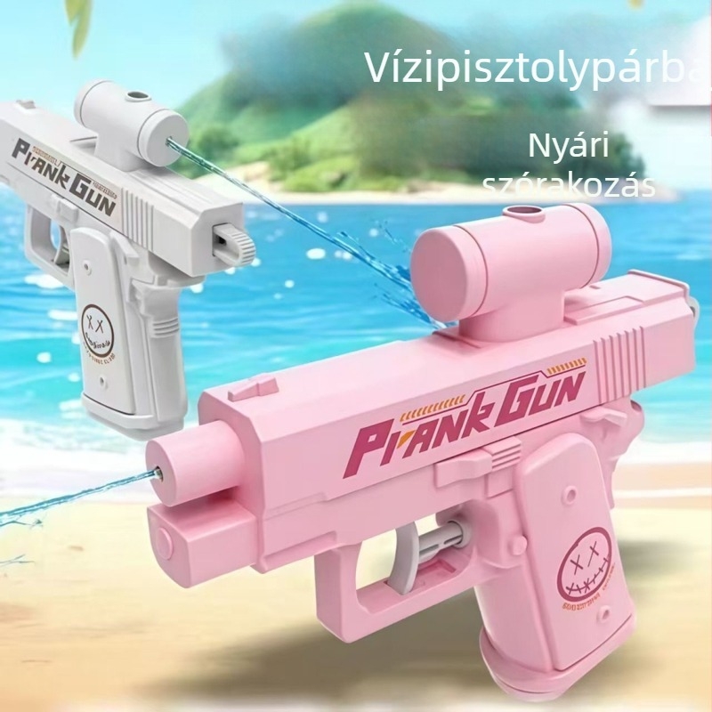 Új kreatív kétoldalas vízipisztoly, kétirányú vízsugár, mini vízijáték