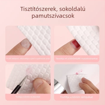 Egyszer használatos manikűr vattapálcák gél-lakk eltávolításához, gyöngyház mintával, víztakarékos tisztítás, 200 db, kód Gj832-01