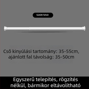 Teleszkópos ruhaszárító rúd erkélyre és a fürdőszobába, kihúzható függönyrúd, belső használatra — Márka: Más; Anyag: Más; Testreszabás: Nem; Stílus: Modern egyszerűség