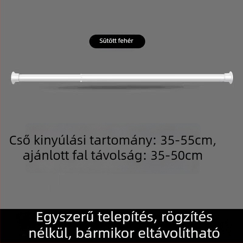 Teleszkópos ruhaszárító rúd erkélyre és a fürdőszobába, kihúzható függönyrúd, belső használatra — Márka: Más; Anyag: Más; Testreszabás: Nem; Stílus: Modern egyszerűség