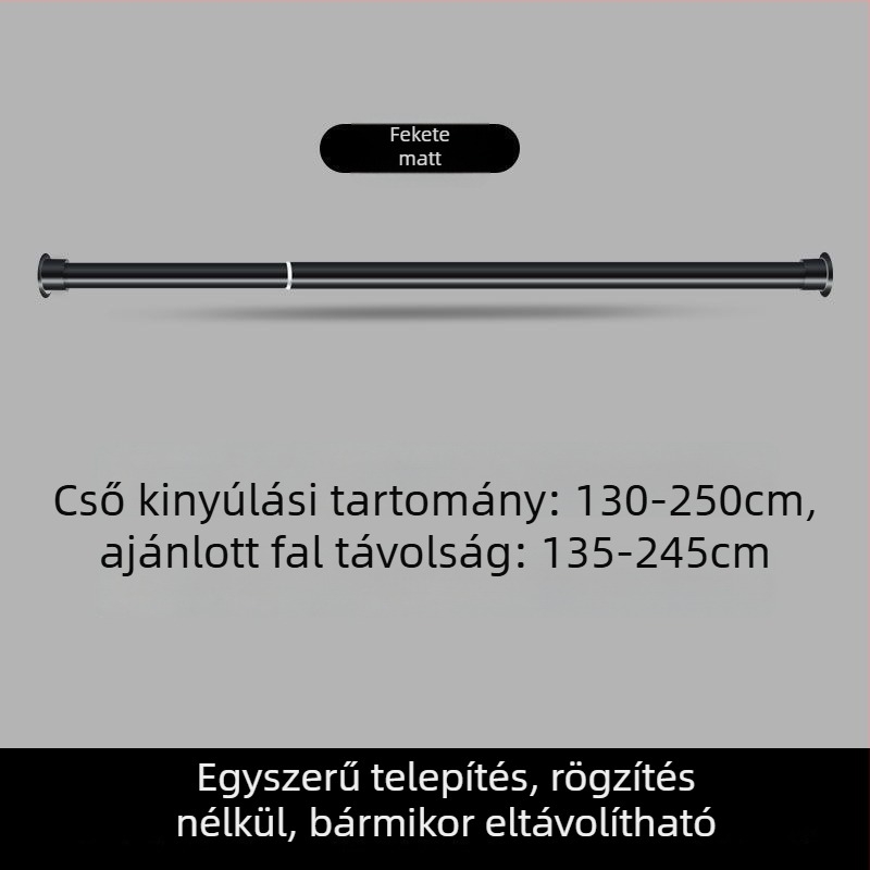 Teleszkópos ruhaszárító rúd erkélyre és a fürdőszobába, kihúzható függönyrúd, belső használatra — Márka: Más; Anyag: Más; Testreszabás: Nem; Stílus: Modern egyszerűség