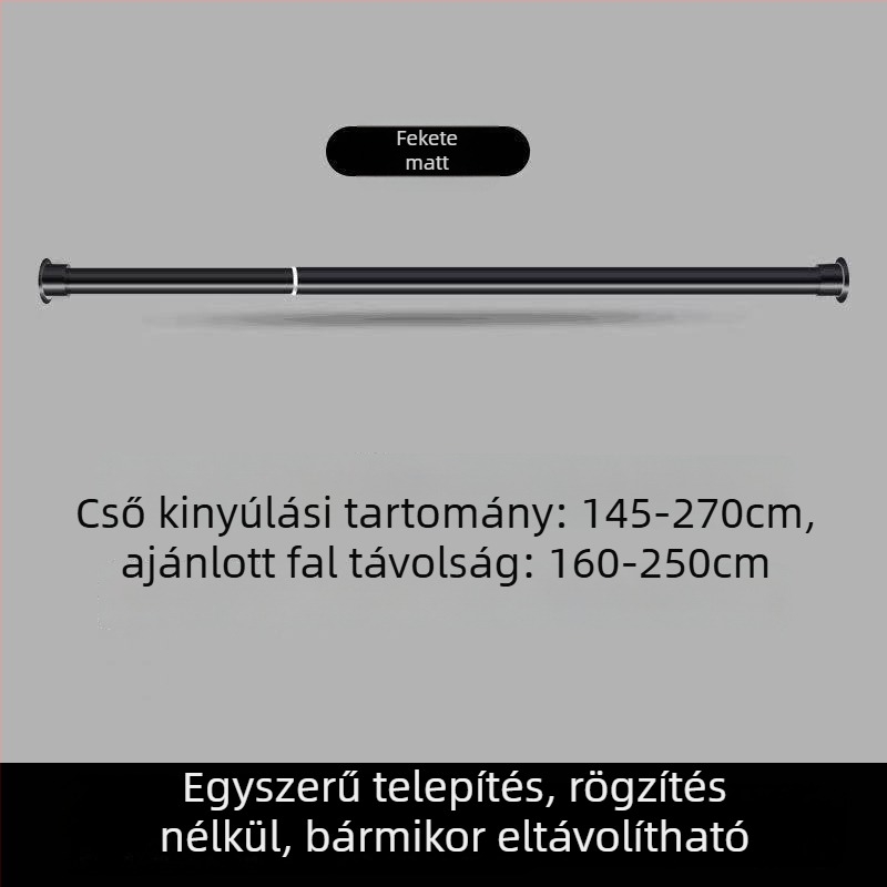 Teleszkópos ruhaszárító rúd erkélyre és a fürdőszobába, kihúzható függönyrúd, belső használatra — Márka: Más; Anyag: Más; Testreszabás: Nem; Stílus: Modern egyszerűség