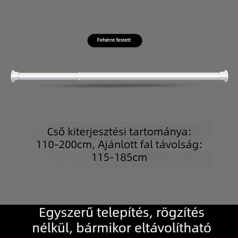 Teleszkópos ruhaszárító rúd erkélyre és a fürdőszobába, kihúzható függönyrúd, belső használatra — Márka: Más; Anyag: Más; Testreszabás: Nem; Stílus: Modern egyszerűség