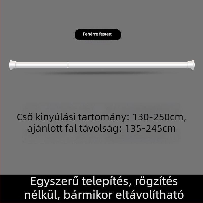 Teleszkópos ruhaszárító rúd erkélyre és a fürdőszobába, kihúzható függönyrúd, belső használatra — Márka: Más; Anyag: Más; Testreszabás: Nem; Stílus: Modern egyszerűség