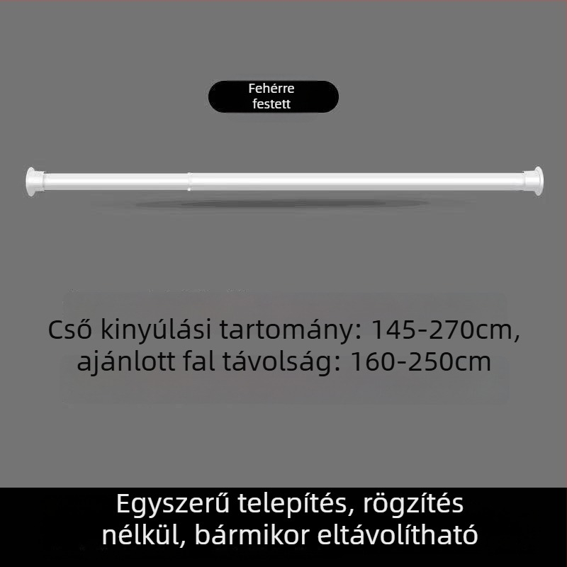 Teleszkópos ruhaszárító rúd erkélyre és a fürdőszobába, kihúzható függönyrúd, belső használatra — Márka: Más; Anyag: Más; Testreszabás: Nem; Stílus: Modern egyszerűség