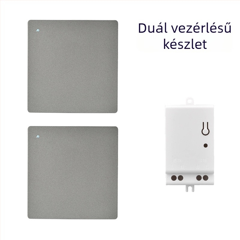 Vezeték nélküli távirányítós lámpakapcsoló falpanel, önálló energiaellátás, beltéri használatra, -20–55 °C