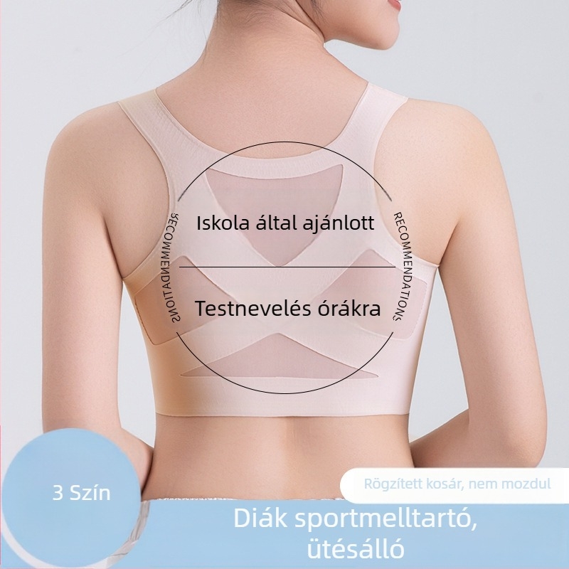 Sima varrás nélküli sportmelltartó tiniknek, 11–18 éveseknek, lélegző és támogató