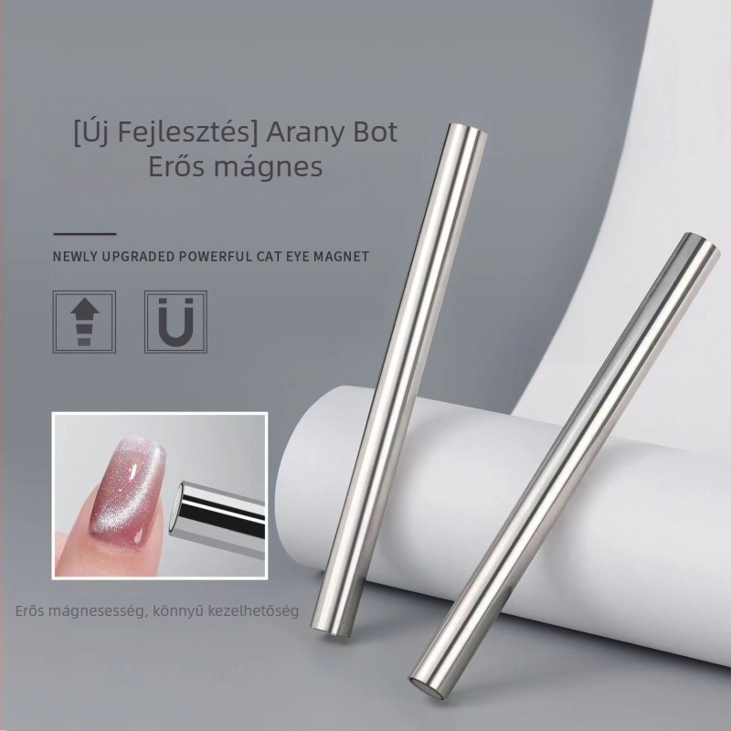 Köröm mágnes macskaszem effekt - Multifunkcionális kettős fejű hengeres állandó mágnes, rozsdamentes acél 23 g