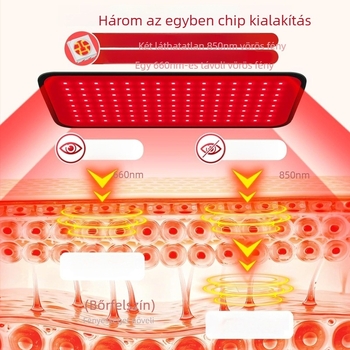 Infravörös fénnyel terápia lámpa deréktámasztóval, kivehető kettős funkciójú kozmetikai eszköz, asztali lámpa, modell RL-007, alumíniumötvözet test, 5-szintű fényerő