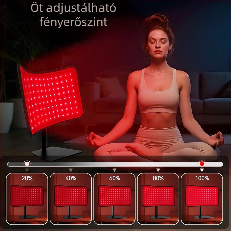 Infravörös fénnyel terápia lámpa deréktámasztóval, kivehető kettős funkciójú kozmetikai eszköz, asztali lámpa, modell RL-007, alumíniumötvözet test, 5-szintű fényerő