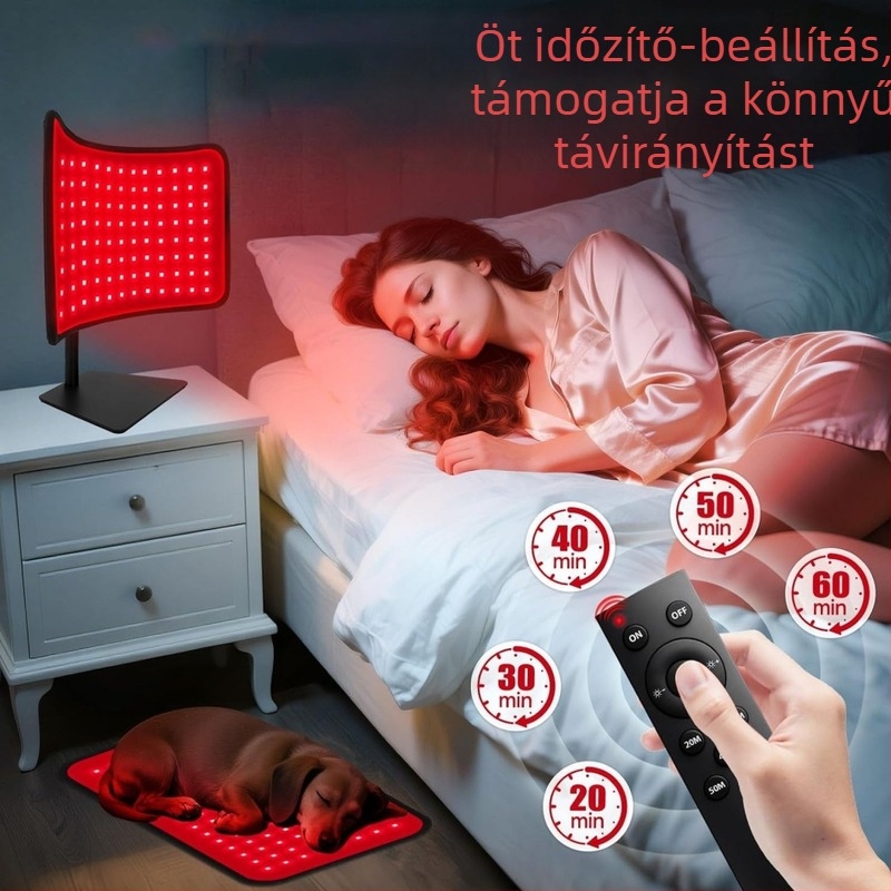 Infravörös fénnyel terápia lámpa deréktámasztóval, kivehető kettős funkciójú kozmetikai eszköz, asztali lámpa, modell RL-007, alumíniumötvözet test, 5-szintű fényerő